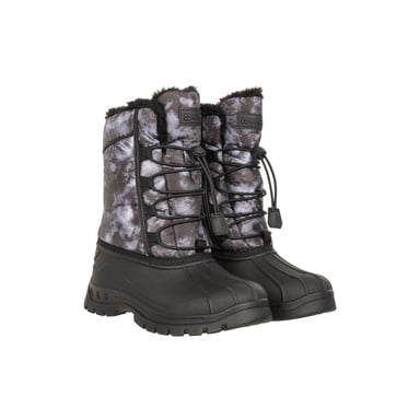 Mountain Warehouse - Kinder Schneestiefel "Whistler Adaptive", Sternemuster (Schwarz/Weiß)