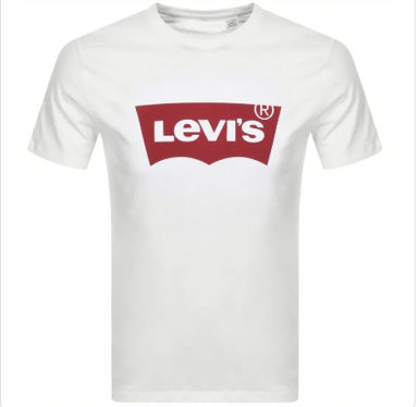Levi's Tee-shirt de batwing pour hommes en blanc