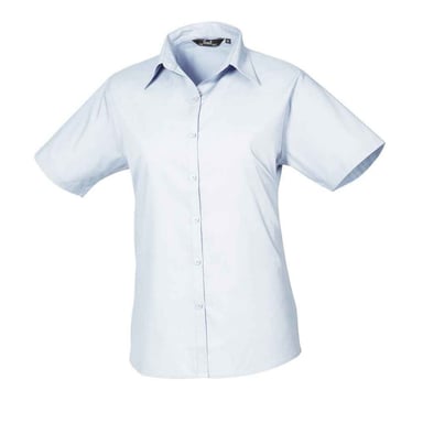 Premier - Bluse für Damen kurzärmlig (Hellblau)