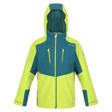 Regatta Childrens/Kids Highton III Waterproof Jacket (Bright Kiwi/Pacific Green)