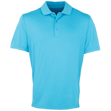 Premier Mens Coolchecker Pique Short Sleeve Polo T-Shirt (Türkis)