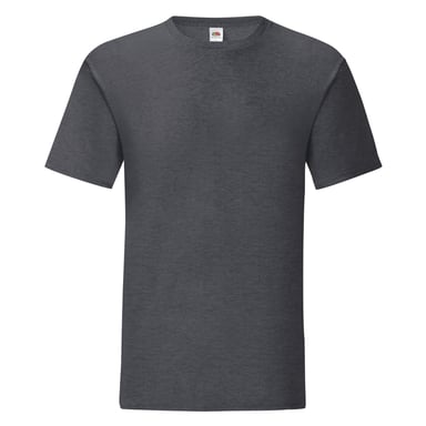 Fruit Of The Loom Herren T-Shirt Iconic (Dunkelgrau meliert)