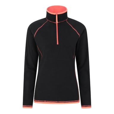 Mountain Warehouse Damen/Damen Montana Half Zip Fleece Top (Jet Black)