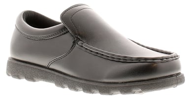 Rockstorm Older Boys Shoes School Valley Jnr Loafer Slip On Black