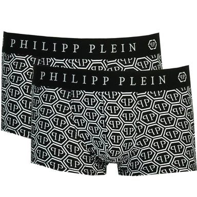 Philipp Plein Logo Schwarz Boxershorts im Doppelpack