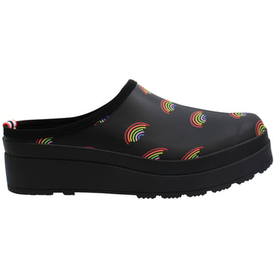 Hunter Play Mini Rainbow Print Damen-Clogs in Marineblau