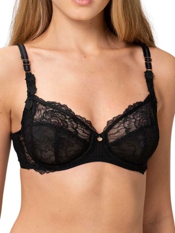Peony Florale Padded Bra Black