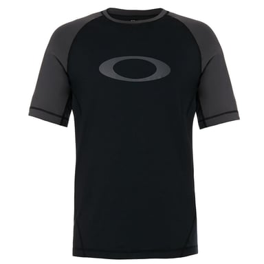 Oakley Kurzarm Crew Neck Schwarze Herren Rashguard Lycra T-Shirt 482399 02e