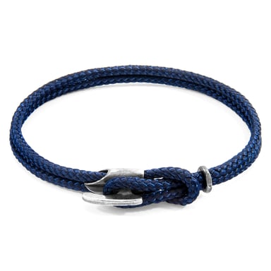 ANCHOR & CREW Bracelet Padstow Argent Et Corde