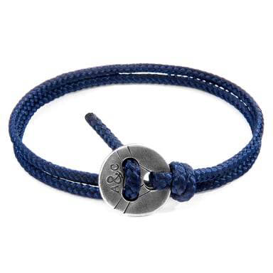 ANCHOR & CREW Bracelet Lerwick Argent Et Corde