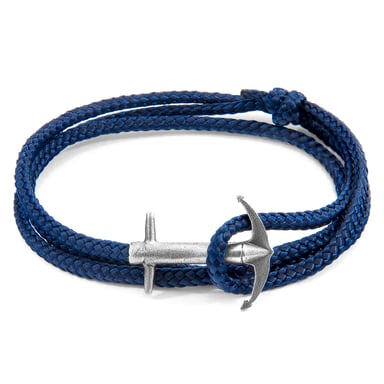 ANCHOR & CREW Bracelet Ancre Admiral Argenté Et Corde