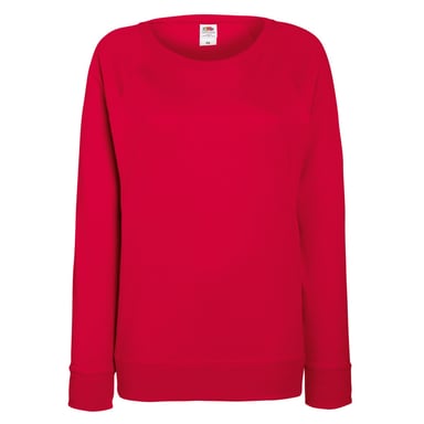 Fruit OF The Loom Damen Raglan Sweatshirt (Rot)