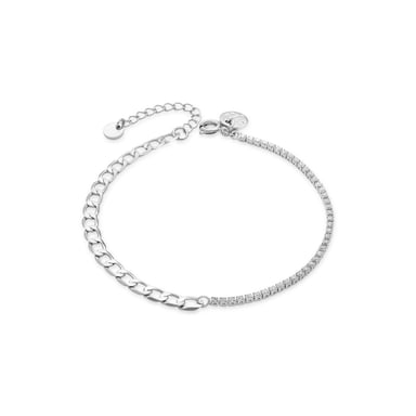 Luxenter Nirik-Armband, aus glänzendem Zirkonia, rhodiumbeschichtet