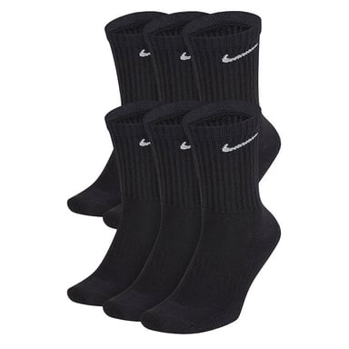 Nike SX7666 Unisex Everyday Cushion Crew Training Socks (6 Pairs) Black