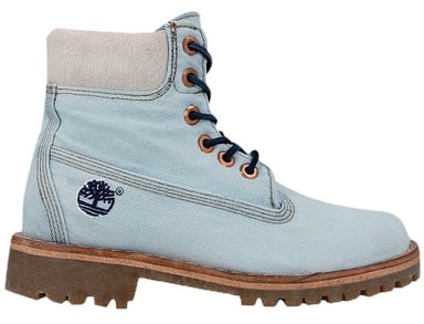 Timberland 6 Inch Premium Lace Up Denim Blau Ankle High Damen Stiefel A1G83 Z53AB