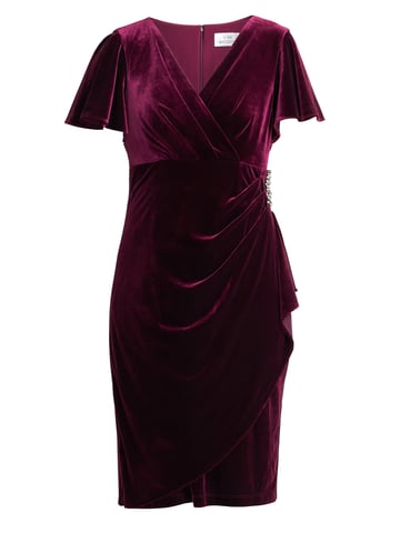 Kadie Velvet Dress With Embellishment Detail