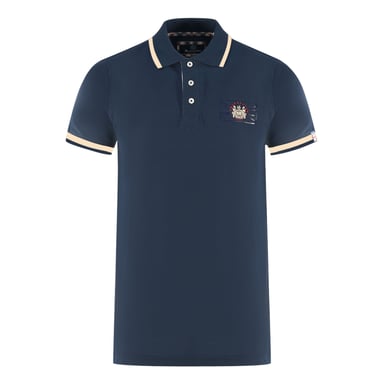 Aquascutum London Union Jack Marineblaues Poloshirt
