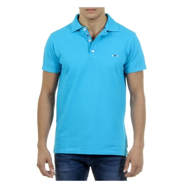Andrew Charles Herren-Polo mit kurzen Ärmeln Hellblau SEFU