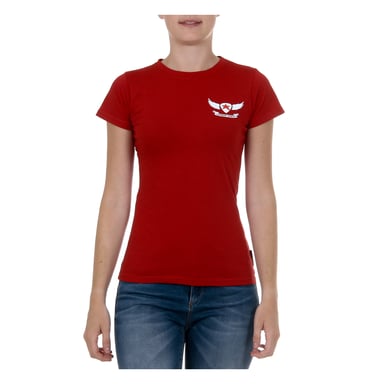 Andrew Charles Damen T-Shirt Kurzarm Rundhalsausschnitt Rot TARANA