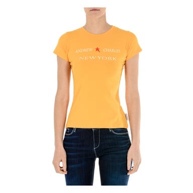 Andrew Charles Damen T-Shirt Kurzarm Rundhalsausschnitt Gelb TARANA