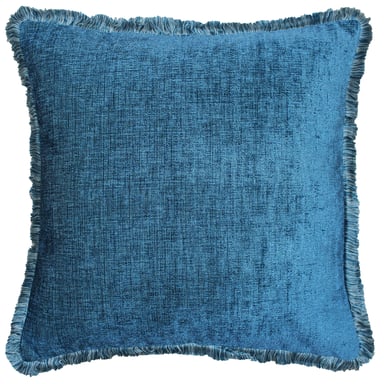 Riva Paoletti Astbury Polyester gefülltes Kissen - Türkisblau - Metallischer Chenille-Stil - Mit Fransen - Verdeckter Reißverschluss - 100% Polyester - 50 x 50 cm (20' x 20' Zoll)