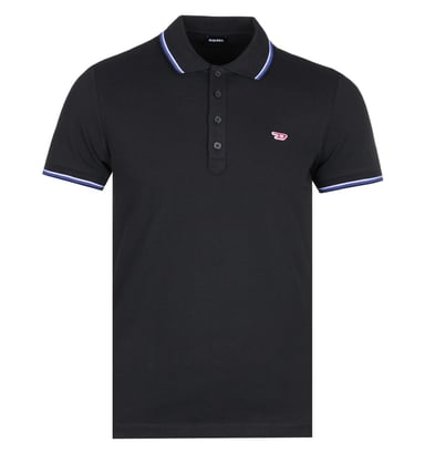 Diesel T-Randy-New Schwarzes Poloshirt