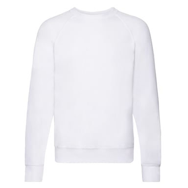 Fruit of the Loom - Sweatshirt für Herren/Damen Unisex Raglanärmel (Weiß)