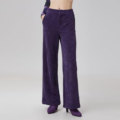 Gerade Hose aus Samt