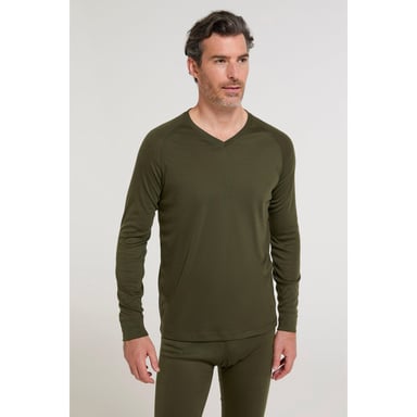 Mountain Warehouse - "Talus" Thermo-Top V-Ausschnitt für Herren (Khakigrün)