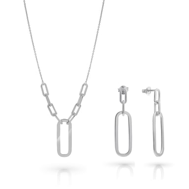 Orphelia 'Essence' Damen-Set aus 925er Sterlingsilber: Halskette + Ohrringe – Silber SET-7560
