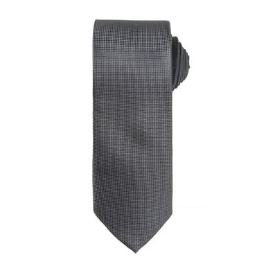 Premier Mens Micro Waffle Formal Work Krawatte (2er-Pack) (Dunkelgrau)