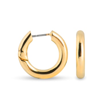 Luxenter Creolen, 18 Karat Gelbgold mit Sinem-Finish