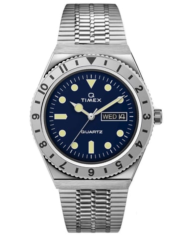 Timex Q Reissue Silber Herren Armbanduhr TW2V18300