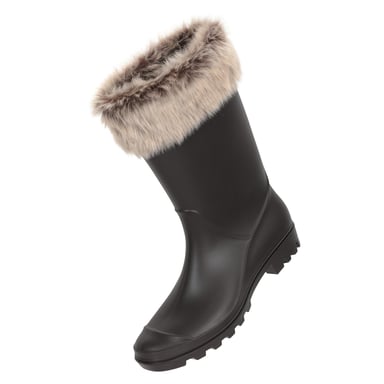 Mountain Warehouse Damen/Frauen Kunstfell gefütterte Gummistiefel (Beige)