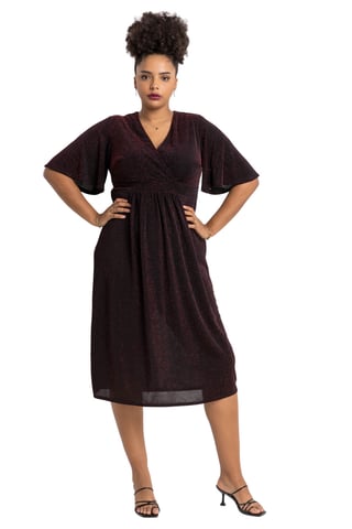 Curve Shimmer Wrap Midi Dress