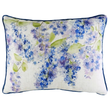 Evans Lichfield Blossoms Lilac Piped Rectangular Feather Filled Cushion
