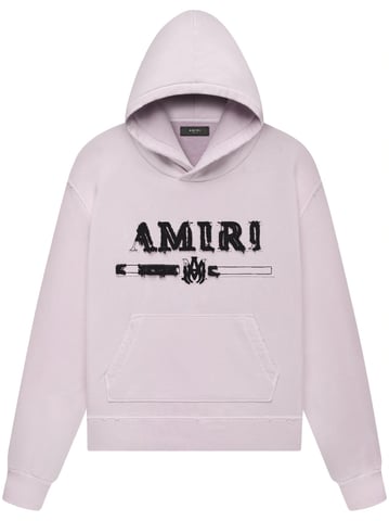 Kapuzenpullover aus Baumwolle mit Amiri-Logo-Patch in Rosa