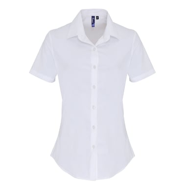 Premier - Bluse für Damen kurzärmlig (Weiß)