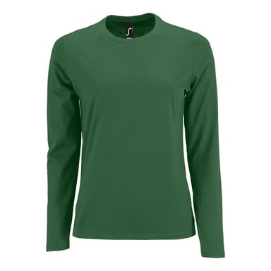 SOLS Damen T-Shirt Imperial, langärmlig (Flaschengrün)
