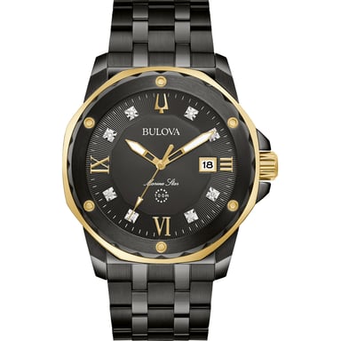 Bulova Marine Star Herren Schwarz Uhr 98D176