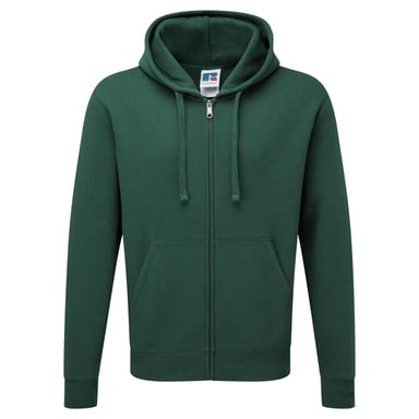 Russell Mens Authentic Full Zip Hooded Sweatshirt / Hoodie (Flasche grün)
