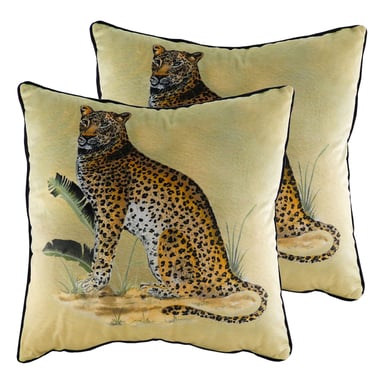 Kibale Leopard Kissen (Zwillingspack)