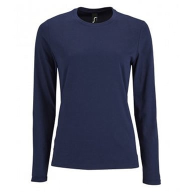 SOLS Damen T-Shirt Imperial, langärmlig (Marineblau)