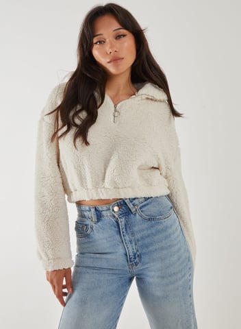 Teddy Zip Up Jumper