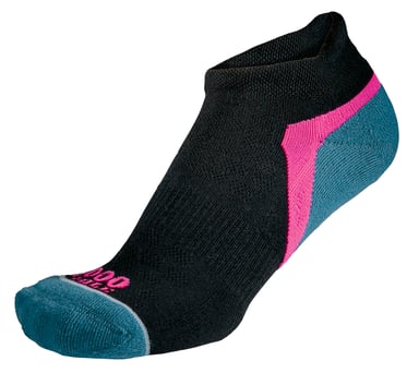 1000 Mile - Herren Aktive Niedrigschnitt Repreve Gepolsterte Sportsocken - Schwarz / Blaugrün