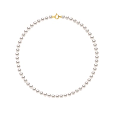 DIADEMA - Halskette - Echte japanische Akoya-Zuchtperle - Gelbgold