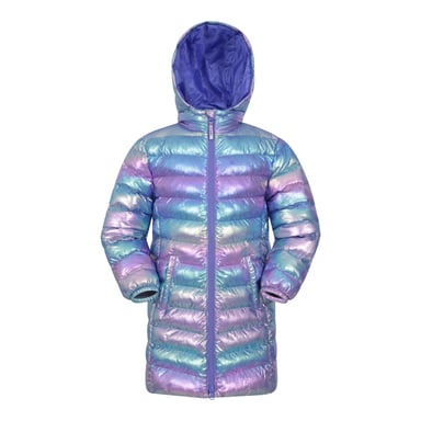 Mountain Warehouse Florence, lange wattierte Jacke für Kinder (schillernd)