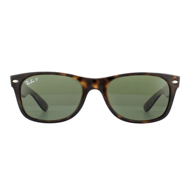 Lunettes De Soleil Ray-Ban Nouveau Wayfarer 2132 902/58 Tortue Vert Polarisé 55mm