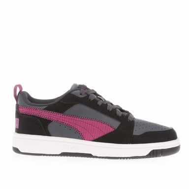Boy's Puma Juniors Rebound V6 Trainers in Black Grey