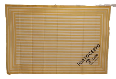 Dolce & Gabbana jaune blanc rayé Portocervo châle écharpe féminine